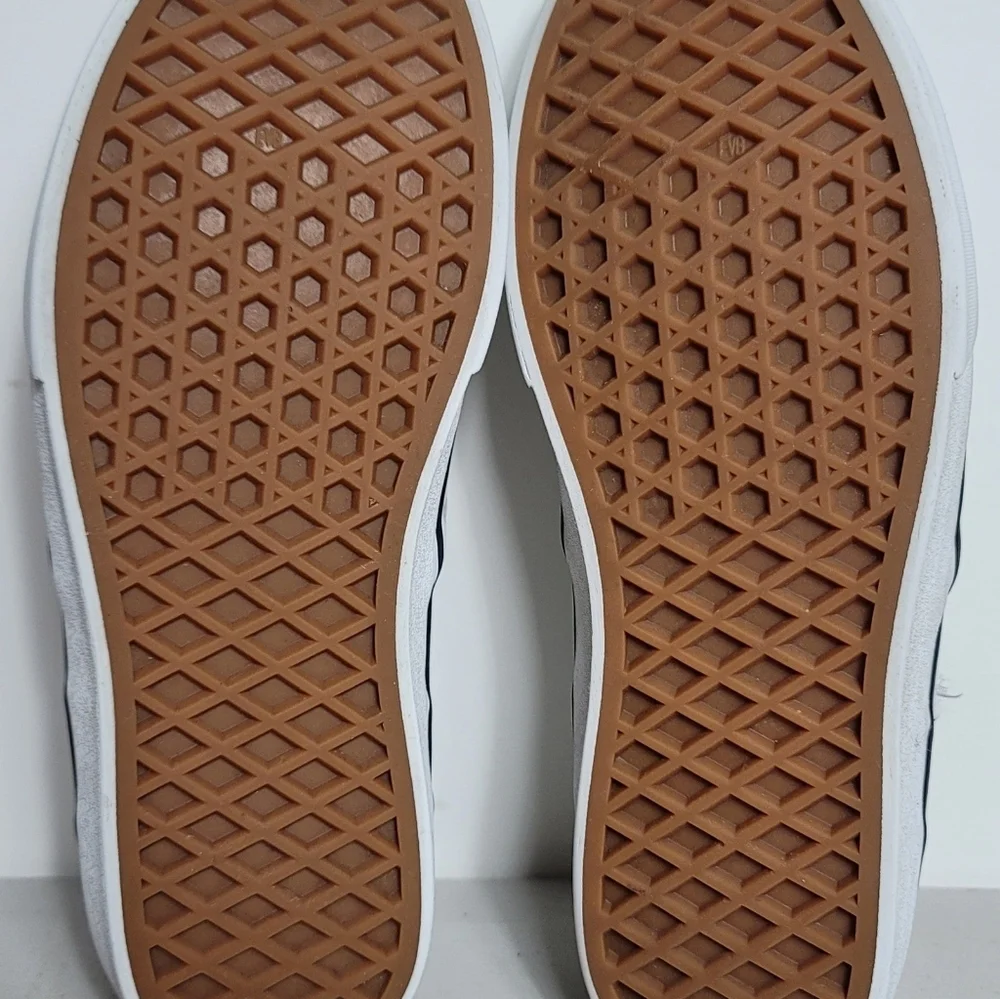 Vans Little girls Slip On Sz 4 Blue Chequered Plaid Slip On Shoes